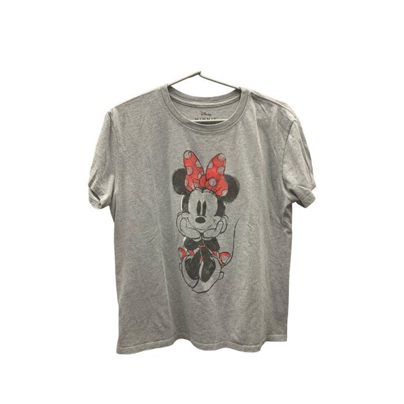 Disney Minnie Mouse Heather Soft Grey T-Shirt - Picture 2 of 3